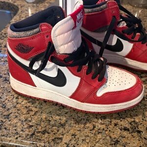 Nike Red and Black High-Top Sneakers